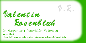 valentin rosenbluh business card